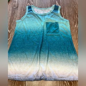 Large Polyester/Spandex Hombre Pocket Tank